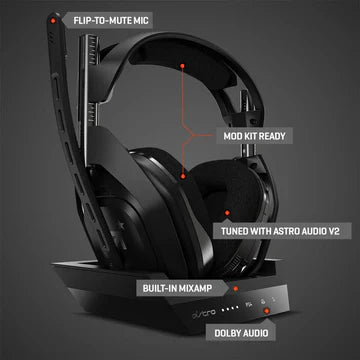 Diadema Astro A50 Wireless + Base Station PS5 - PS4 - PC - Mac